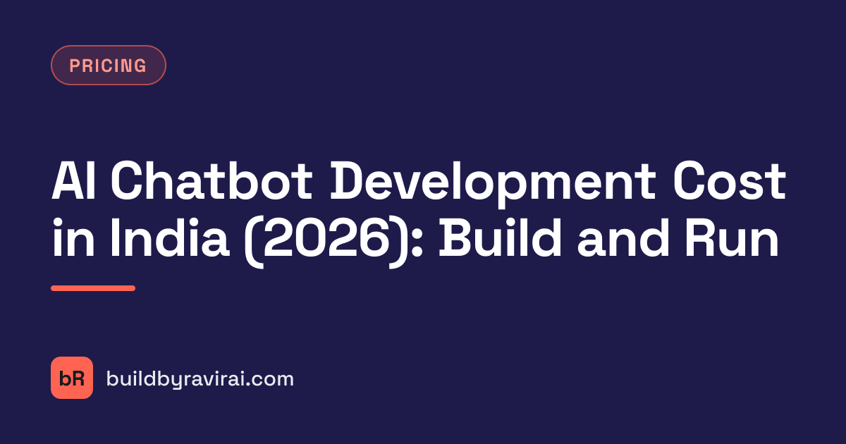 Pricing, AI Chatbot Development Cost in India (2026): Build and Run