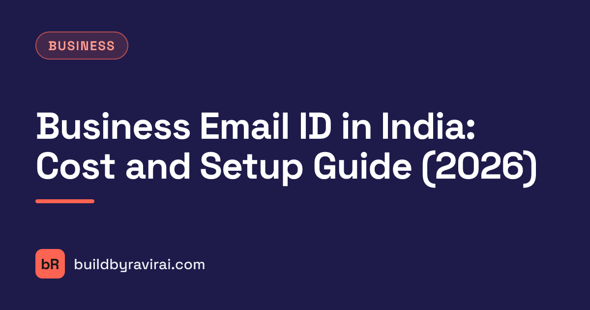 Business, Business Email ID in India: Cost and Setup Guide (2026)