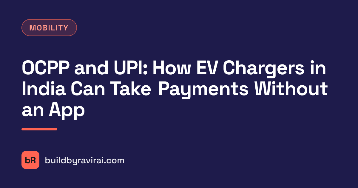Mobility, OCPP and UPI: How EV Chargers in India Can Take Payments Without an App