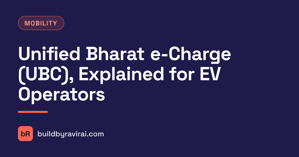 Mobility, Unified Bharat e-Charge (UBC), Explained for EV Operators