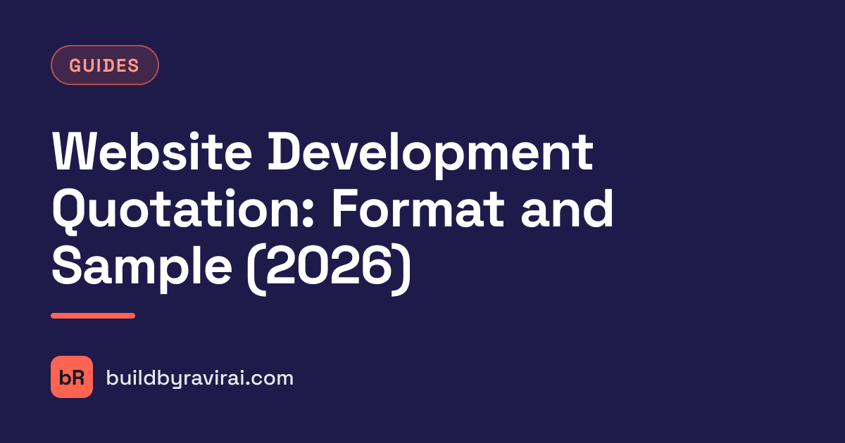 Guides, Website Development Quotation: Format and Sample (2026)