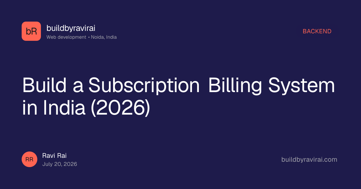Subscription Billing India 2026: Build vs Buy, UPI Autopay