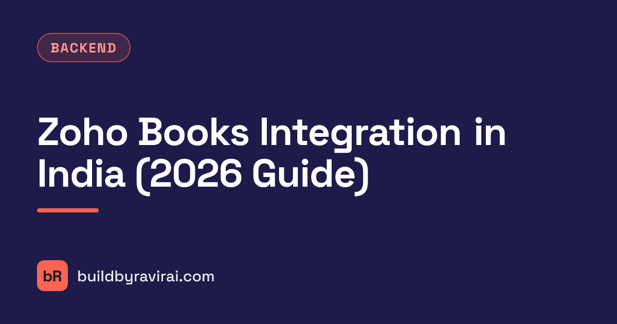 Backend, Zoho Books Integration in India (2026 Guide)